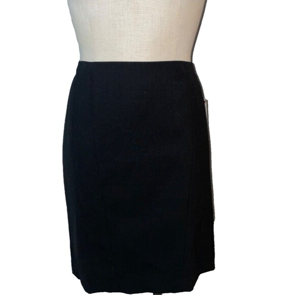 Anne Klein Suit Separates Vintage NWT Stretch Wool Pencil Skirt size 8 Black
